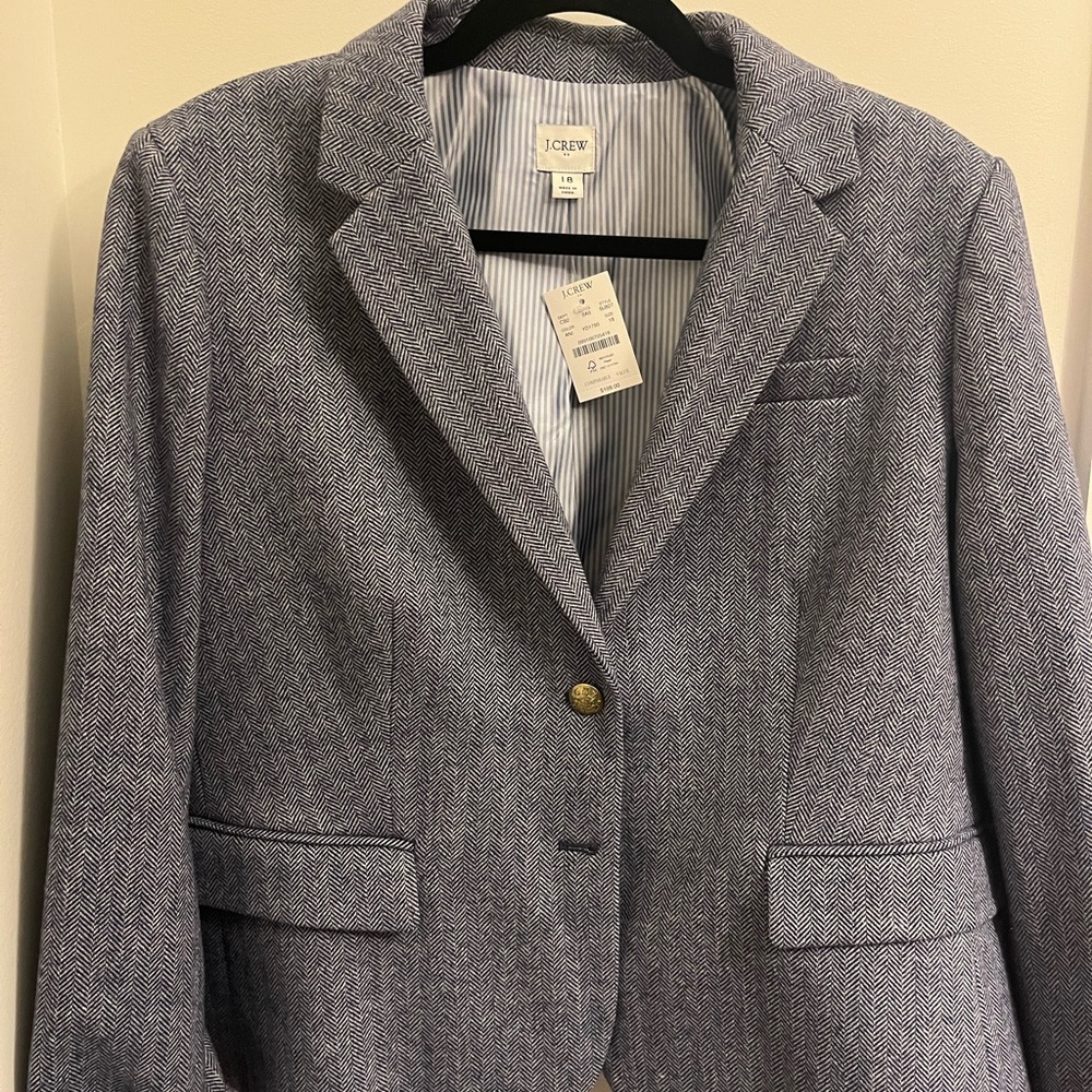 J. Crew Gray Wool-Blend Blazer Tailored Fit
